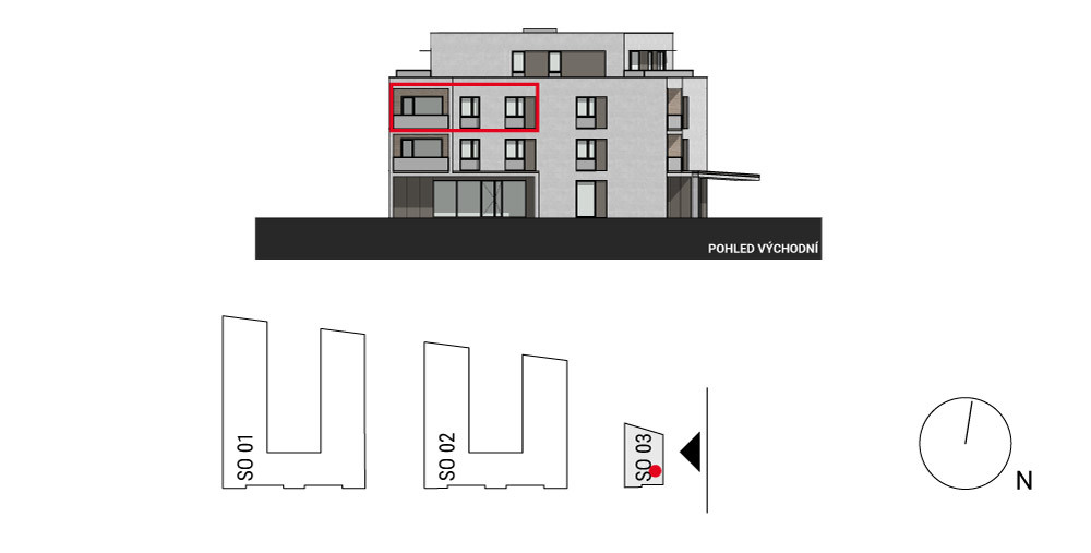 boční pohled na budovu