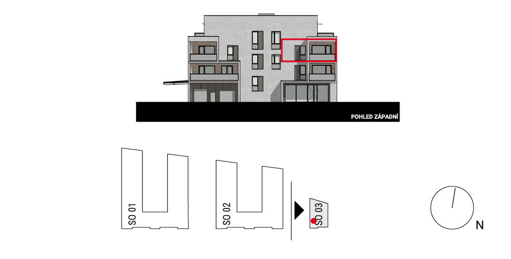 boční pohled na budovu