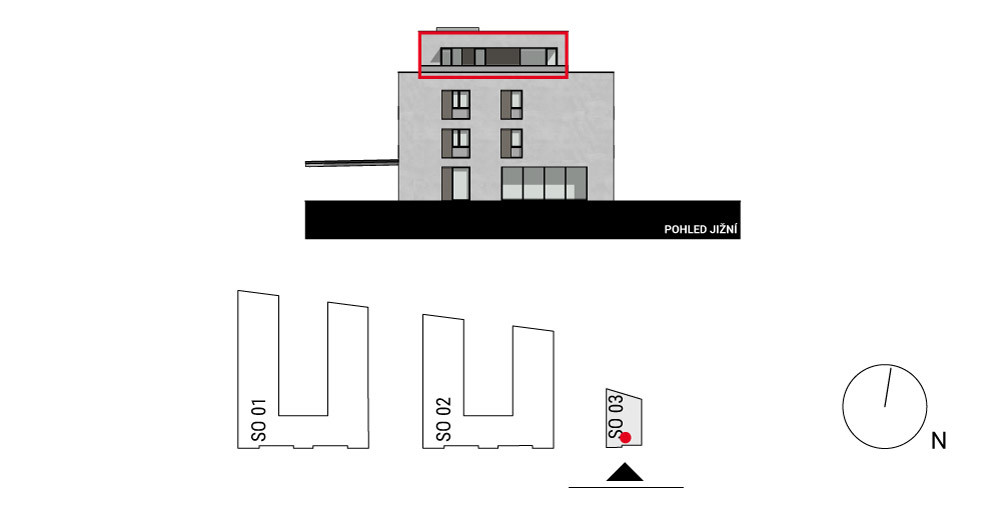 boční pohled na budovu